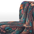 thumbnail image 4 of Designart "Farm Boots with Vibrant Floral Bouquet I" Green Fashion Upholstered Accent Chair - Glam Arm Chair For Bedroom, 4 of 5