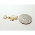 thumbnail image 5 of New 14k yellow gold turtle full body pendant charm diamond cut fine jewelry 1.7g, 5 of 11