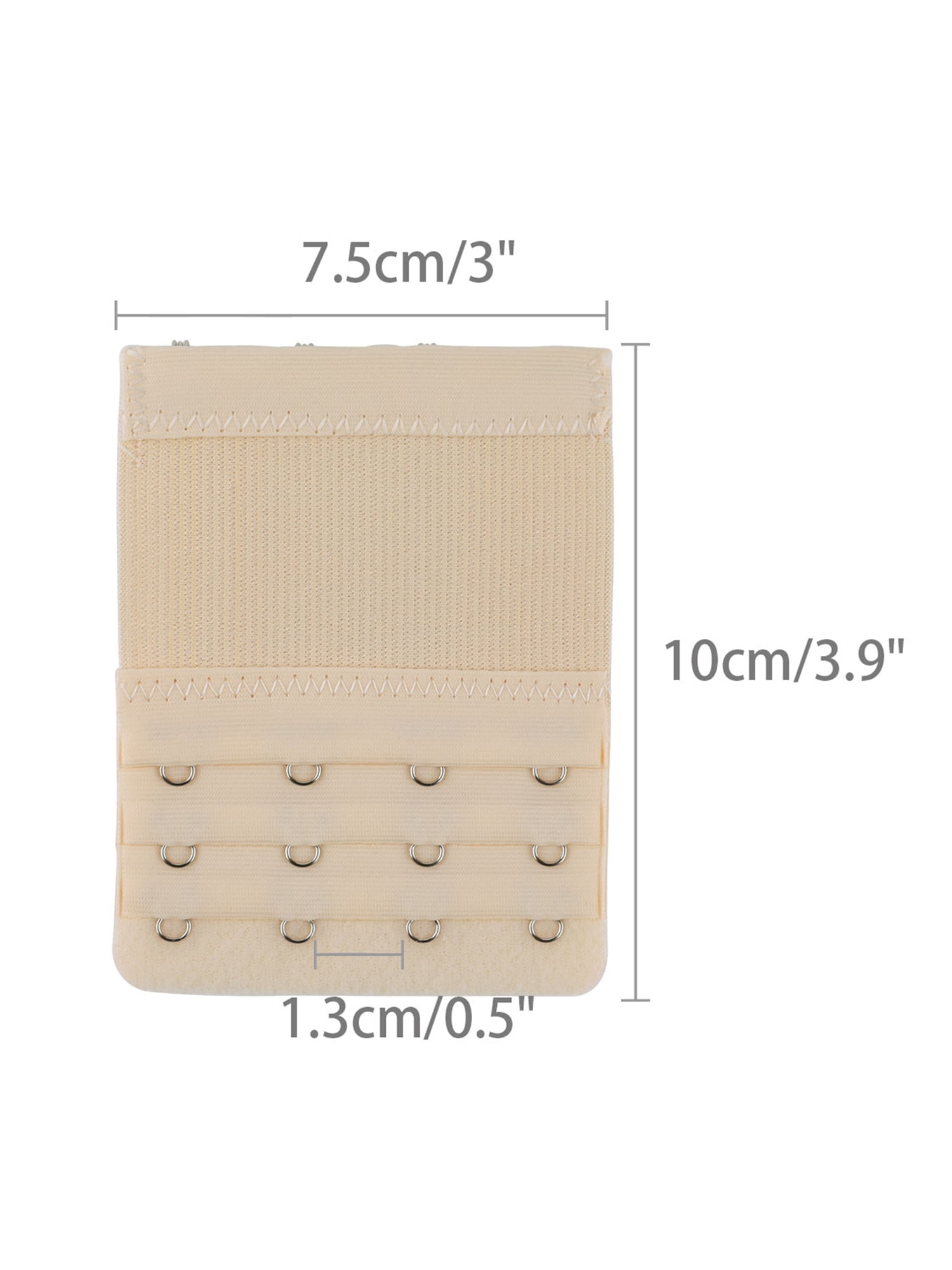 Unique Bargains 2 Pcs Bra Extenders Elastic Bra Strap Extension 3-Row 2/3/4 Hook