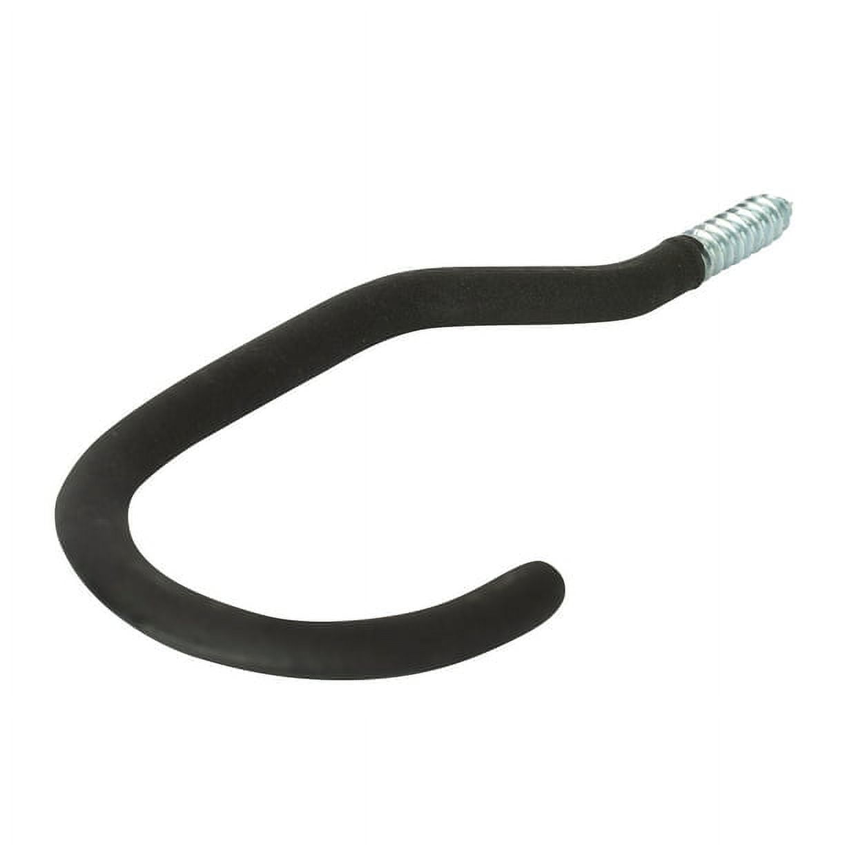 Hyper Tough Screwin Heavy Duty Steel Garage Bicycle Hook, Black