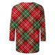 thumbnail image 4 of Fiudx Liquidación de Ofertas Flash Camiseta de Manga 3/4 con Cuello Redondo y Estampado Navideño para Mujer, Jersey con Cuello Redondo, Top/Camisa de Manga Larga con Cuello Redondo, 4 of 5