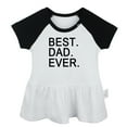 thumbnail image 5 of Pack of 2, Best Dad Ever & I Am Proof That My Dad Doesn't Always Play Video Games Funny Dresses, Newborn Baby's Skirts, Infant Princess Dress, Toddler Frocks (Black Raglan Dresses, 6-12 Months), 5 of 5