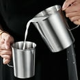 thumbnail image 6 of Commercial Grade 2L Stainless Steel Milk Jug With Measurement Scale Leakproof Lid Barista Milk Frothing Pitcher For Latte Coffee Cappuccino Smoothies Multi Beverage, 6 of 7