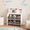 White + MDF#15, variant on Kids Bookshelf with 6 Fabric Storage Bins, White and Gray Front-Facing Display Shelf for Playroom, Bedroom or Nursery, Multi-Functional Childrens Bookcase and Toy Organizer, Space Saving Nightstand