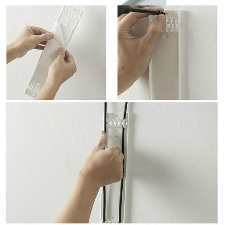 Self-adhesive Wall Wire Cable Organizer Holder Hide Fixing Clamp 4 Colors  Optional