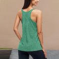 thumbnail image 6 of Fnooota Summer Tank Tops for Women 2025, Scoop Neck Pleated Casual Camisoles with Built in Bras Green Size XL, 6 of 7