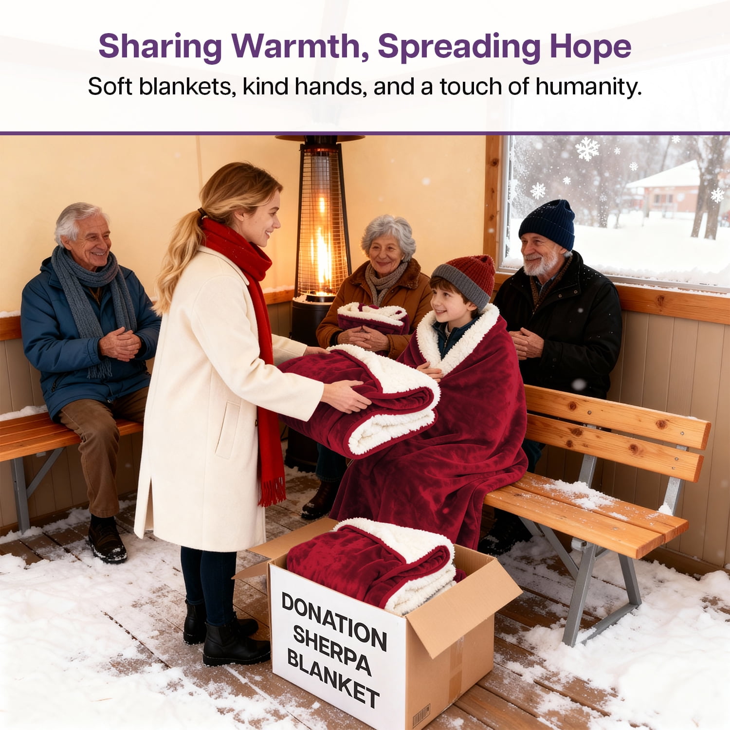 IR Imperial Rooms Wholesale Sherpa Fleece Blankets 12-Packs Warm & Soft Plush Washable Lightweight Cozy for Charity & Gift Burgundy Twin Size
