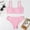 Pink, variant on Babysbule Swimsuits for Women Women Striped Push Up High Cut Hight Waist Halter Bikini Set Two Piece Swimsuit