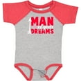 thumbnail image 3 of Inktastic Valentine's Day Man of Your Dreams with a Heart and Arrow Boys or Girls Baby Bodysuit, 3 of 5