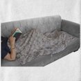 thumbnail image 5 of Zoo Soft Flannel Fleece Blanket, Childish Giraffes in Bowtie Posing Exotic Animals in Scandinavian Doodle, Cozy Plush for Indoor and Outdoor Use, 50" x 70", Dust Rose Charcoal Grey, by Ambesonne, 5 of 5
