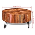 thumbnail image 2 of vidaXL 1 Piece Round Coffee Table Solid Reclaimed Wood for Living Room, 2 of 9