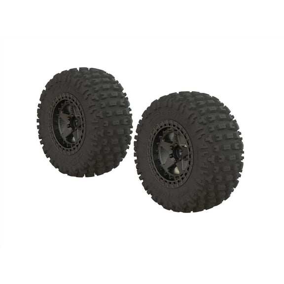 ARRMA Dboots 'Fortress SC' Tire Set Glued Gun Metal 2 ARA550087 RC Tire