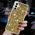 thumbnail image 2 of For Samsung Galaxy S24+ Case,Cute Glitter Bling Twinkle Stardust with Drop Protection Shockproof Soft TPU Slim Flexible Phone Case Girls/Women Protective case for Samsung Galaxy S24+,Anti Scratch,Gold, 2 of 5