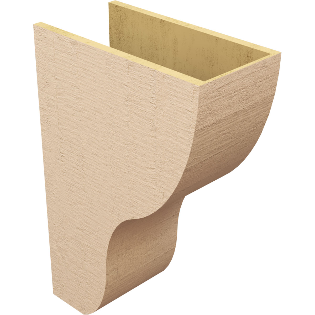 11"W x 22"D x 33"H Classic Greensboro Rough Cedar Woodgrain TimberThane Corbel, Primed Tan