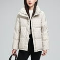thumbnail image 4 of Winter Warm Coats for Womens Fashion Plus Size Casual Loose Solid Color Blocked Fashionable Round Neck Long Sleeved Loose Hooded Sweatshirt, 4 of 6