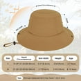 thumbnail image 2 of Minzimin Kids Sun Hat UPF50+ Girls Sun Hats Summer Beach Sun Hat Toddler Boys Hats Bucket Hat for Fishing Safari Hiking, 2 of 7