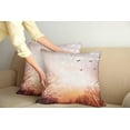 thumbnail image 2 of Ambesonne Fantasy Throw Pillow Cover 2 Pack, Butterflies Trees Sky, 16", Pale Pink Orange, 2 of 7