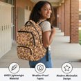 thumbnail image 4 of HELLHERO Capybaras Multi-Pockets Kids Girls Backpack for School Kindergarten, Soft Padded Straps Durable 600D Polyester Book Bag, 4 of 8