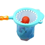 Bath Toy, Water Spraying Discoloration Floating Animals, Bathroom Pool Accessory, Shark Fishing Play Set for Babies and Kids