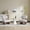 Grey+Walnut, variant on Leumius Set of 2 Modern Lounge Chair with Polyester Upholstery, Sturdy Wood Base With Walnut Finish, Minimalist and Stylish Accent Seating for Living Room Bedroom Office Beige Walnut