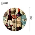 thumbnail image 2 of 10 Inch Wall Clock Battery Operated Silent Clock Decorative for Office, Kitchen, Outdoor, Living RoomWine Bottles and Glasses Lovely Art, 2 of 4