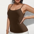 thumbnail image 2 of CAIXIA Tank Tops for Women Workout U Neck Cute Sleeveless Shirts Ribbed Knit Racerback Cami Shirts Slim Fit Camisole Vest Casual Summer Clothes 2026,Coffee, 2 of 4