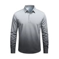 thumbnail image 4 of NominalSnug Mens Golf Shirts Long Sleeve Gradient Color Collared Athletic Pullover Tops, 4 of 8