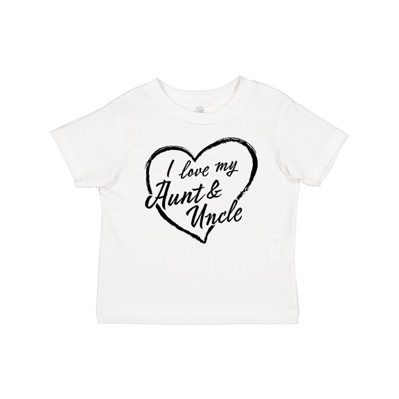 Inktastic I Love My Aunt and Uncle in Black Chalk Heart Boys or Girls Baby T-Shirt