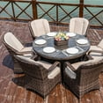thumbnail image 5 of Abrihome Outdoor Round Dining Set Round Table with Chairs with Removable Cushions, 5 of 6