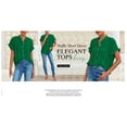thumbnail image 4 of FreshPretty Womens Button Down Shirts Ruffle Short Sleeve Loose Summer Tops Dressy Casual V Neck Business Work Blouses, 4 of 9