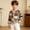 Red, variant on Crunowin Boys Knit Cardigans Color Block Print Round Neck Spring Fall Lightweight Comfort Sweaters Red Size 7-8 Years