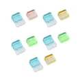 thumbnail image 1 of 10pcs Transparent Paper Clip Pusher Reusable File Clips for Students Office No-Punch Binding Document Organizer, 1 of 8