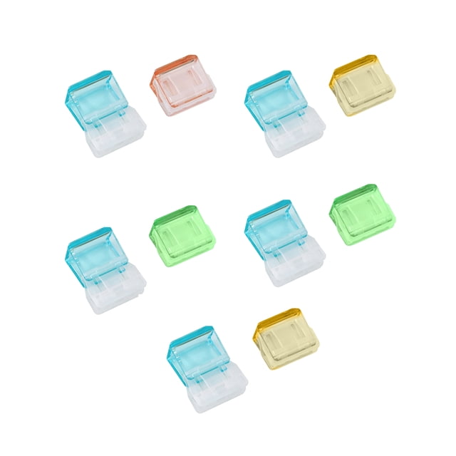 10pcs Transparent Paper Clip Pusher Reusable File Clips for Students Office No-Punch Binding Document Organizer