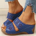 thumbnail image 4 of jovati Summer New Style Thick-soled Slope With Embroidered Hollow With Roman Slippers, 4 of 9