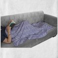 thumbnail image 6 of East Soft Flannel Fleece Throw Blanket, Classical Pattern with Vintage Style Traditional Motifs Damask Tile, Cozy Plush for Indoor and Outdoor Use, 70" x 90", Lavender and White, by Ambesonne, 6 of 6