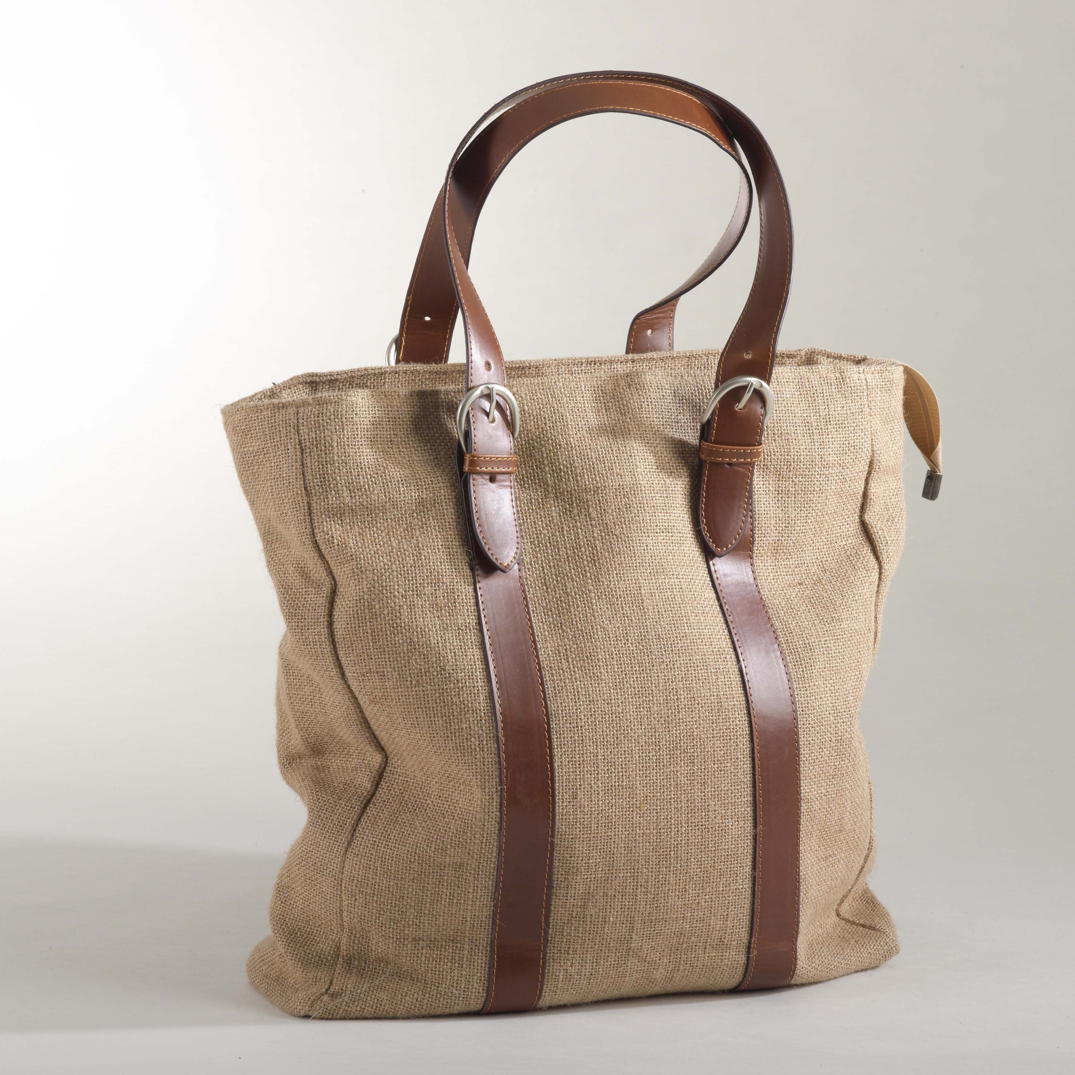 Saro Lifestyle Saro Lifestyle Burlap Tote Bag