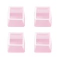thumbnail image 1 of Protectores de suelo para patas de silla, Material de silicona, elástico, fácil limpieza, diseño cerrado, fundas para patas de silla, rectangulares, color rosa, 1 of 1