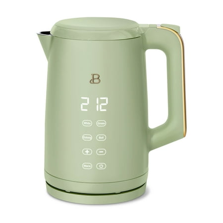 Beautiful 1.7-Liter Electric Kettle 1500 W with One-Touch Activation  Sage Green by Drew Barrymore