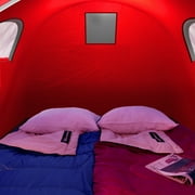 Wakeman Outdoors 2 Person Pop Up Tent with Layered Door and Carry Bag, Red