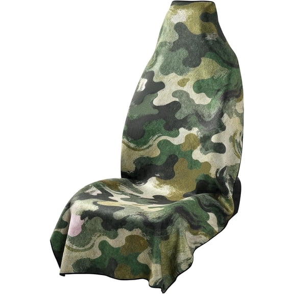 FLORICH Towel Car Seat Covers, Sweating Microfiber Seat Cover for Cars with Non-Slip Strap, Suitable for Post Gym Workout, Running, Swimming, Beach and Hiking, FC08