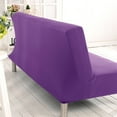 thumbnail image 5 of CJC Stretch Sofa Cover for Armless Sofa Bed - Futon Slipcover Furniture Protector without Armrests Fits 180-210cm Length (Purple), 5 of 9