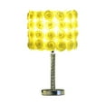 thumbnail image 2 of Benjara BM231813 Bloom Roses Drum Shade Table Lamp with Twisted Acrylic Base, Yellow, 2 of 5
