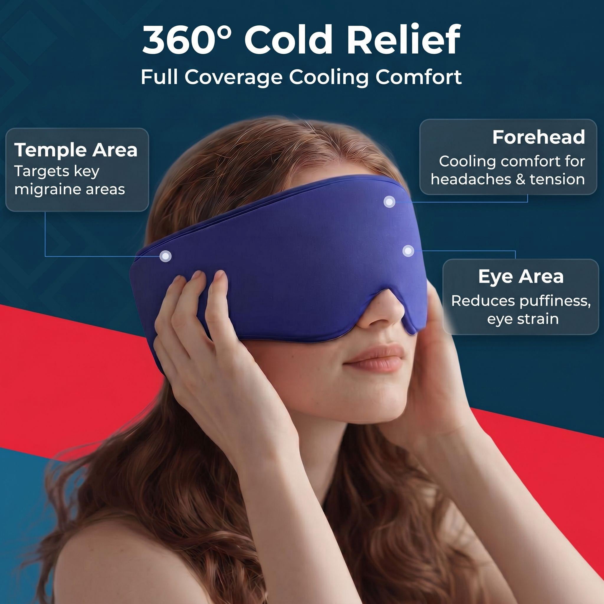 FACEMOON Cooling Gel , Reusable Cold Compress for Head Comfort, Extra Cooling & Gentle Pressure