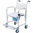 thumbnail image 2 of Olurrisa 4 in 1 Bedside Commode Chair, Transport Shower Wheelchair Toilet Rolling Transport Chair with 4 Brakes Casters,Tissue Holder,Crutch Holder for Elderly Injured and Disabled, 2 of 10