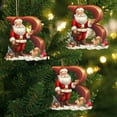 thumbnail image 6 of Moocorvic 26 Initial Letters Christmas Ornaments, Personalized Santa Claus Alphabet Christmas Tree Decorations Indoor Home Party Gifts(B), 6 of 7