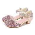thumbnail image 6 of Fozruso Low Heels Dress Shoes for Girls,Sizes 10 Little Kid,Girls Low Heel Glitter Shoes Party Dress Shoes For Toddler, 6 of 7