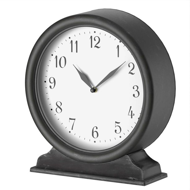 Barnyard Designs Small Vintage Table Clock Ornate Desk Clock Decorative