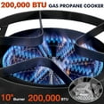 thumbnail image 6 of Frizi Single Burner Camping Stove, 200000 BTU Heavy Duty Propane Gas Stove, Tripod Stand with Adjustable Regulator & Steel-Braided Hose, 6 of 6