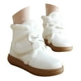 thumbnail image 7 of Mostsola Womens Boots Cute Bow Round Toe Furry Lined Flat Booties Platform Lolita Dress Short Boots, 7 of 7