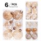 thumbnail image 2 of Juego de 6 adornos navideños de bolas de 8 cm, de plástico pintado, para colgar en el árbol de Navidad, accesorios de decoración navideña, 2 of 5